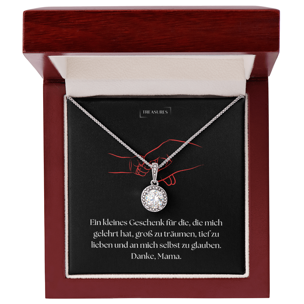 "Eternal Hope Halskette mit zentralem Kubikzirkonia und funkelnden Kristallen, perfekt als Geschenk für besondere Anlässe."