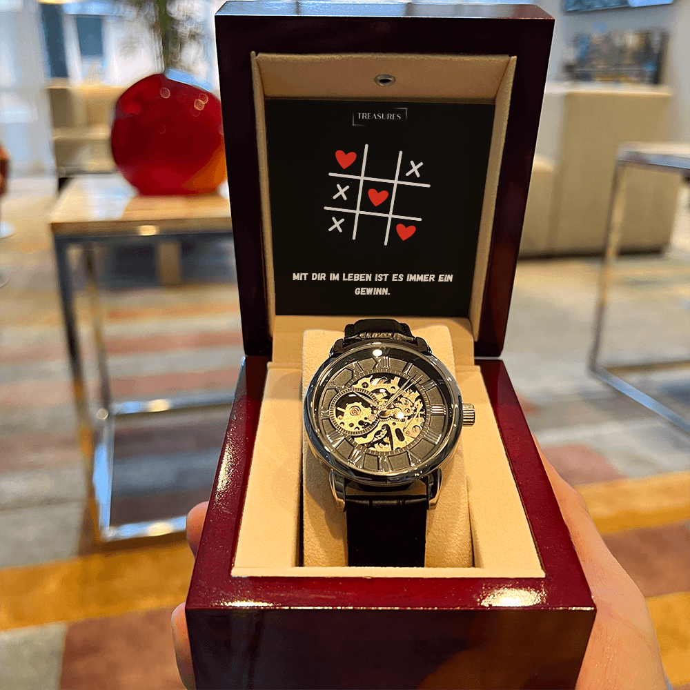 Mit Dir Gewonnen ⏱️ Timeless Elegance Skeleton Watch – Ein Liebesbeweis von ihr an ihn