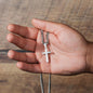 🕊️ Von Schwester an Bruder – Kubanische Kette mit Kunsthandwerker-Kreuz-Anhänger