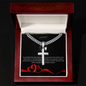 🕊️ Von Schwester an Bruder – Kubanische Kette mit Kunsthandwerker-Kreuz-Anhänger