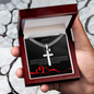 🕊️ Von Schwester an Bruder – Kubanische Kette mit Kunsthandwerker-Kreuz-Anhänger