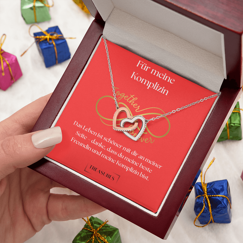 Interlocking Hearts Necklace - Für meine Komplizin