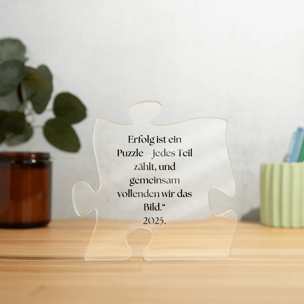 Puzzle-Plakette â Jedes StĂŒck zĂ€hlt, jeder Mitarbeiter macht den Unterschied