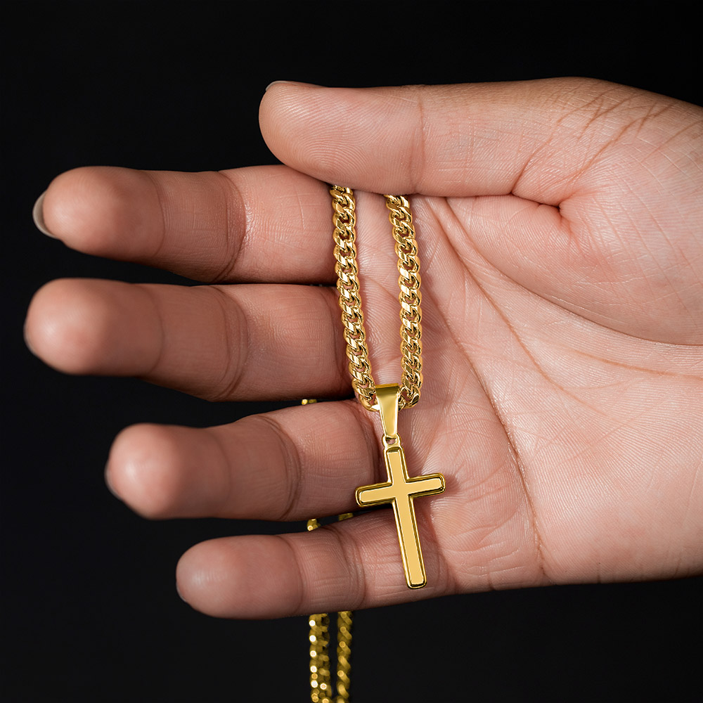 Artisan Kreuz Mit Cuban Link Kette