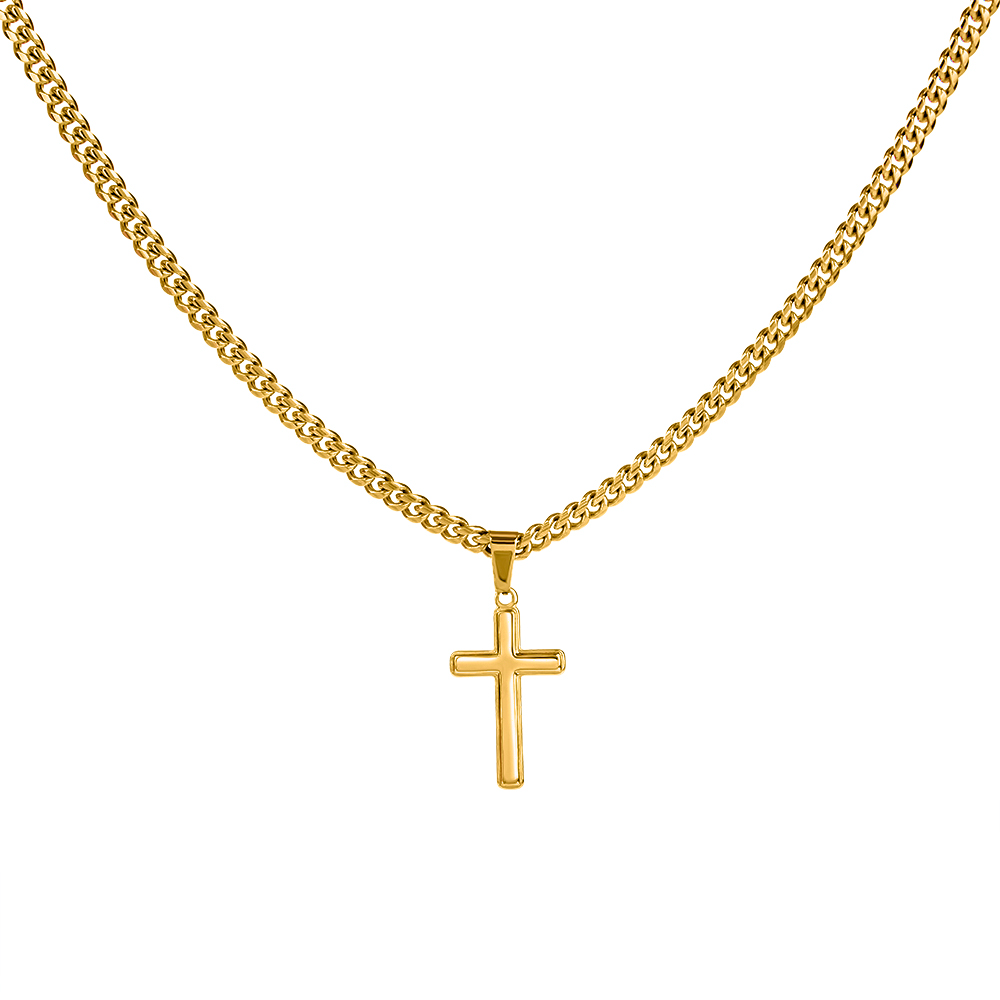✝️ Artisan Kreuzkette mit Cuban Link Chain – Ein Geschenk für echte Werte