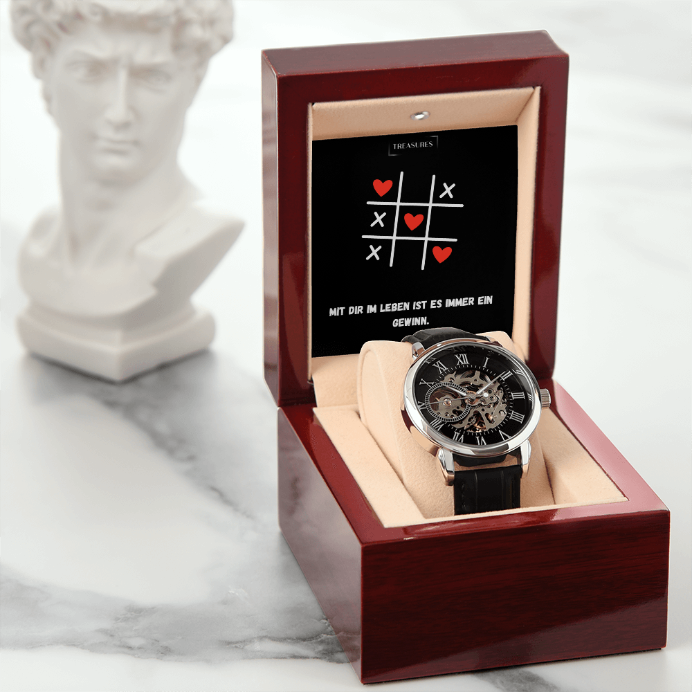Mit Dir Gewonnen ⏱️ Timeless Elegance Skeleton Watch – Ein Liebesbeweis von ihr an ihn