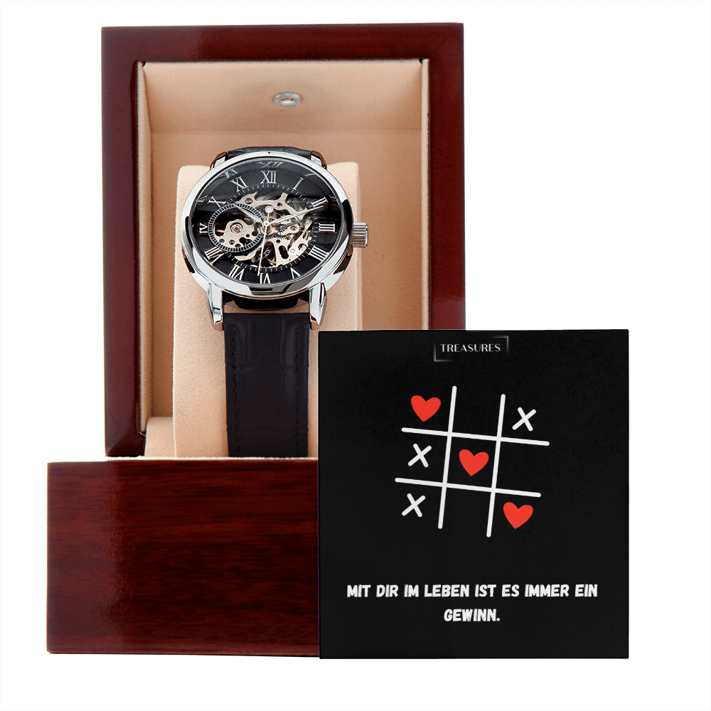 Mit Dir Gewonnen ⏱️ Timeless Elegance Skeleton Watch – Ein Liebesbeweis von ihr an ihn