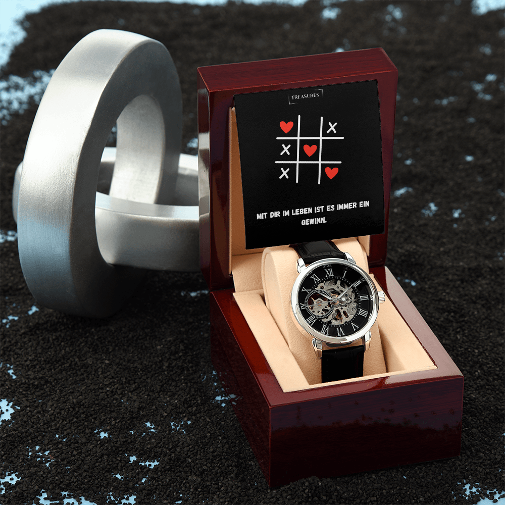 Mit Dir Gewonnen ⏱️ Timeless Elegance Skeleton Watch – Ein Liebesbeweis von ihr an ihn