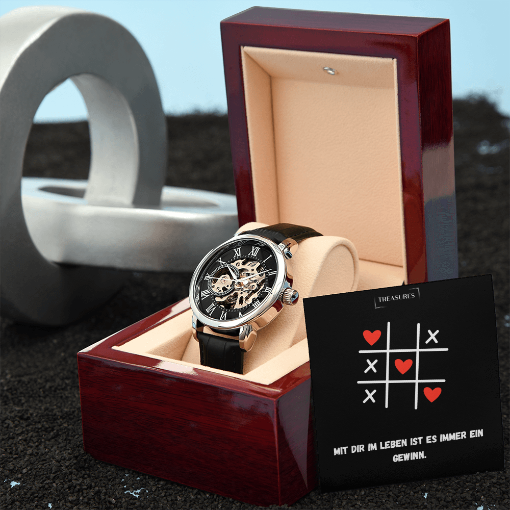 Mit Dir Gewonnen ⏱️ Timeless Elegance Skeleton Watch – Ein Liebesbeweis von ihr an ihn