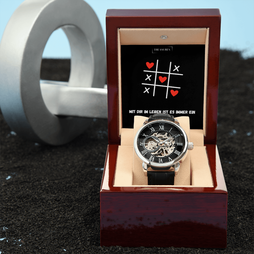 Mit Dir Gewonnen ⏱️ Timeless Elegance Skeleton Watch – Ein Liebesbeweis von ihr an ihn