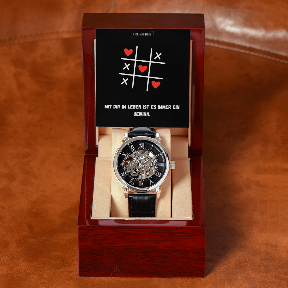 Mit Dir Gewonnen ⏱️ Timeless Elegance Skeleton Watch – Ein Liebesbeweis von ihr an ihn