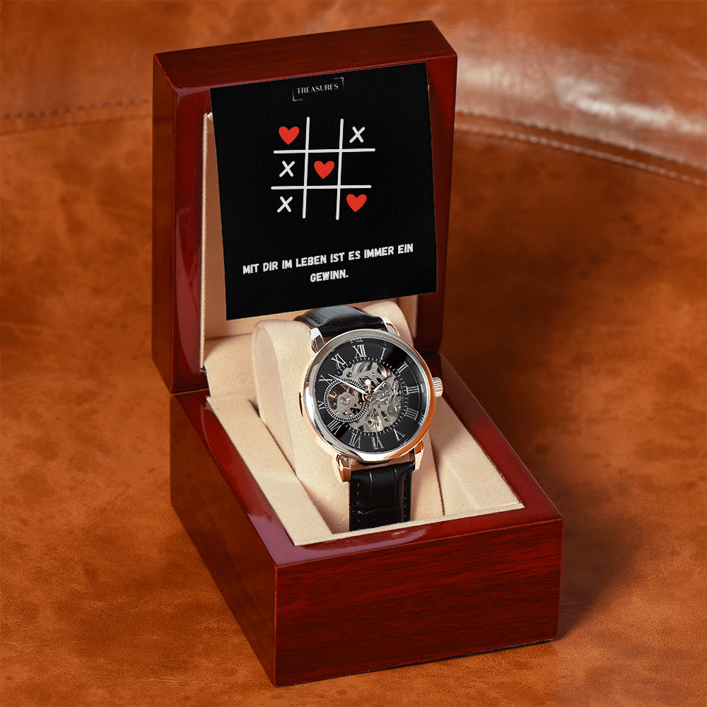Mit Dir Gewonnen ⏱️ Timeless Elegance Skeleton Watch – Ein Liebesbeweis von ihr an ihn