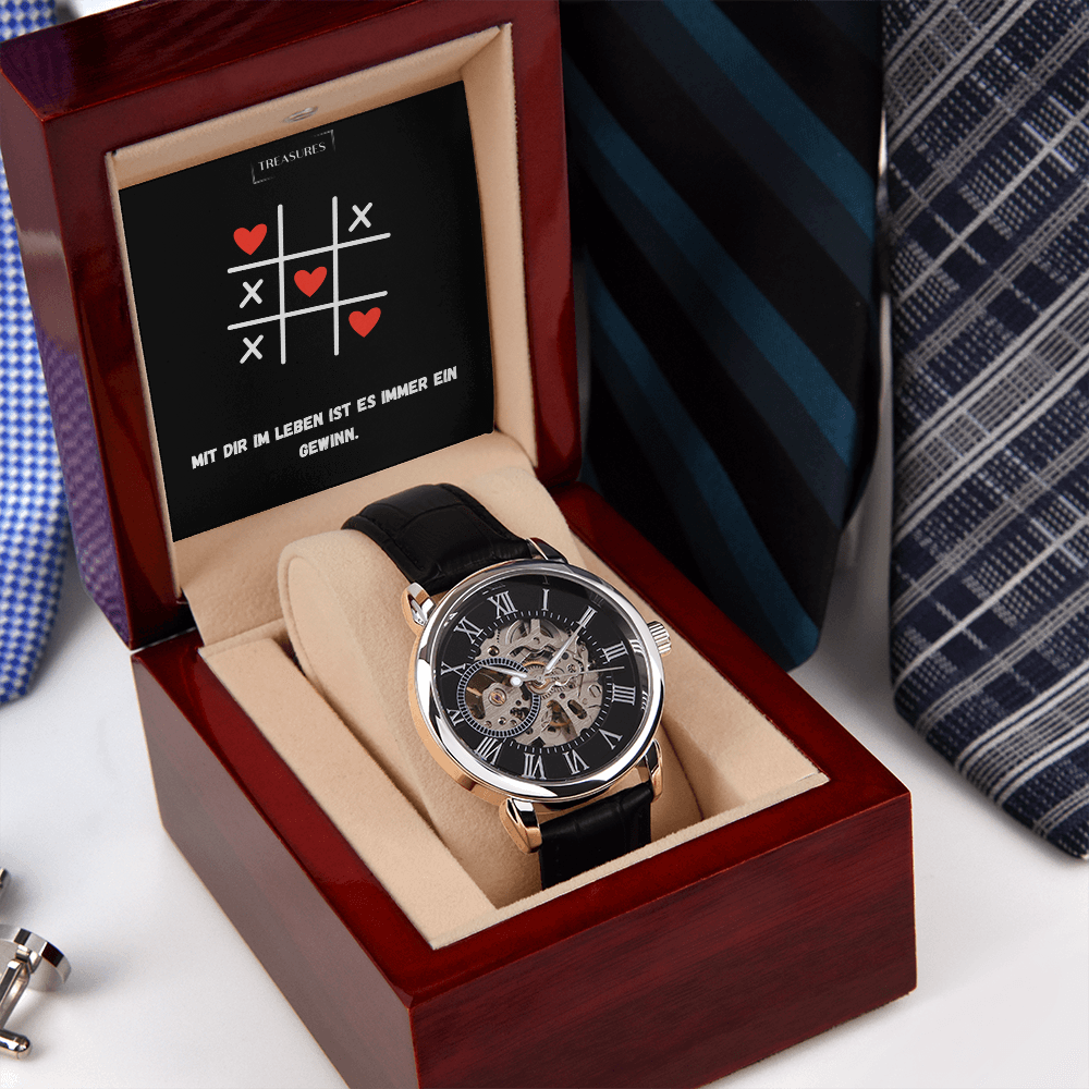 Mit Dir Gewonnen ⏱️ Timeless Elegance Skeleton Watch – Ein Liebesbeweis von ihr an ihn