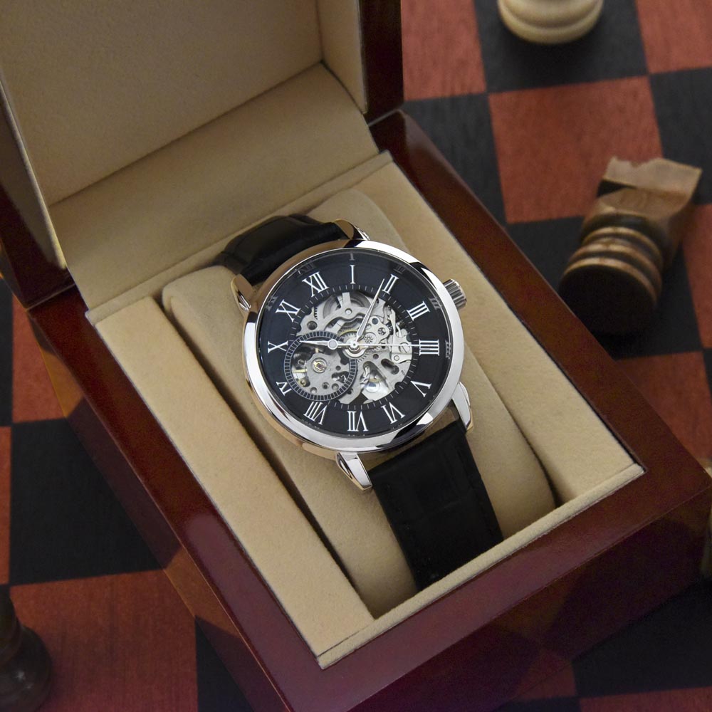 Won with you - Timeless Elegance Skeleton Watch – A token of love from her to him