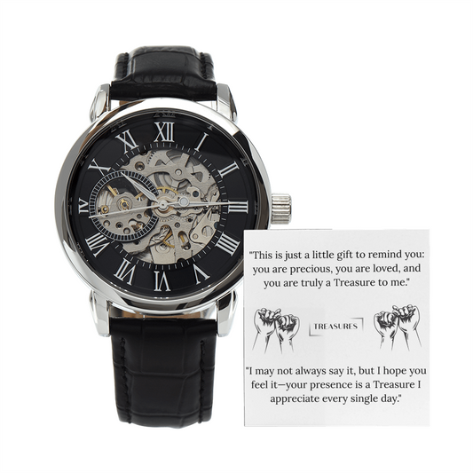 Men’s Skeleton Watch – Timeless Elegance Edition