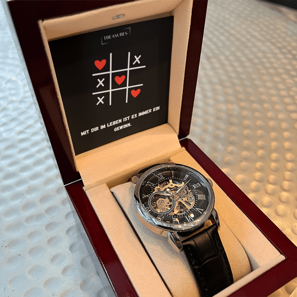 Mit Dir Gewonnen ⏱️ Timeless Elegance Skeleton Watch – Ein Liebesbeweis von ihr an ihn