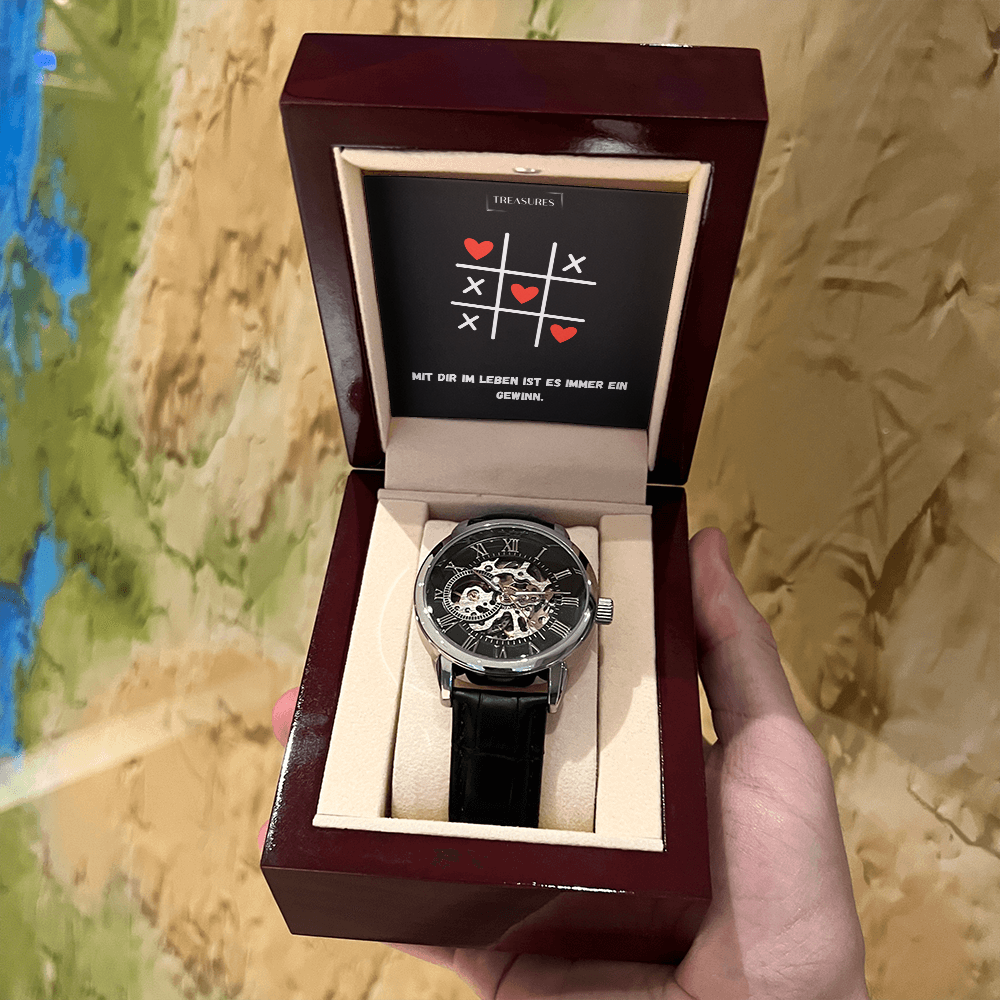Mit Dir Gewonnen ⏱️ Timeless Elegance Skeleton Watch – Ein Liebesbeweis von ihr an ihn