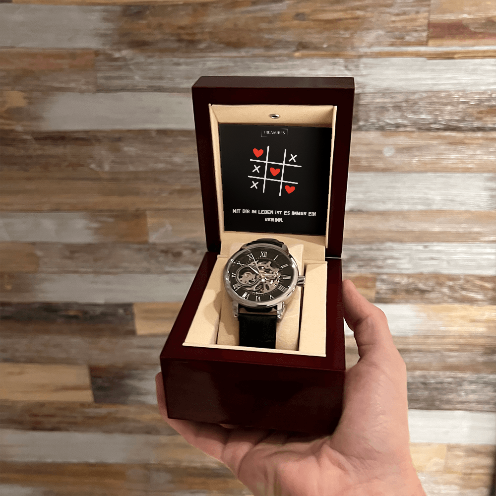 Mit Dir Gewonnen ⏱️ Timeless Elegance Skeleton Watch – Ein Liebesbeweis von ihr an ihn