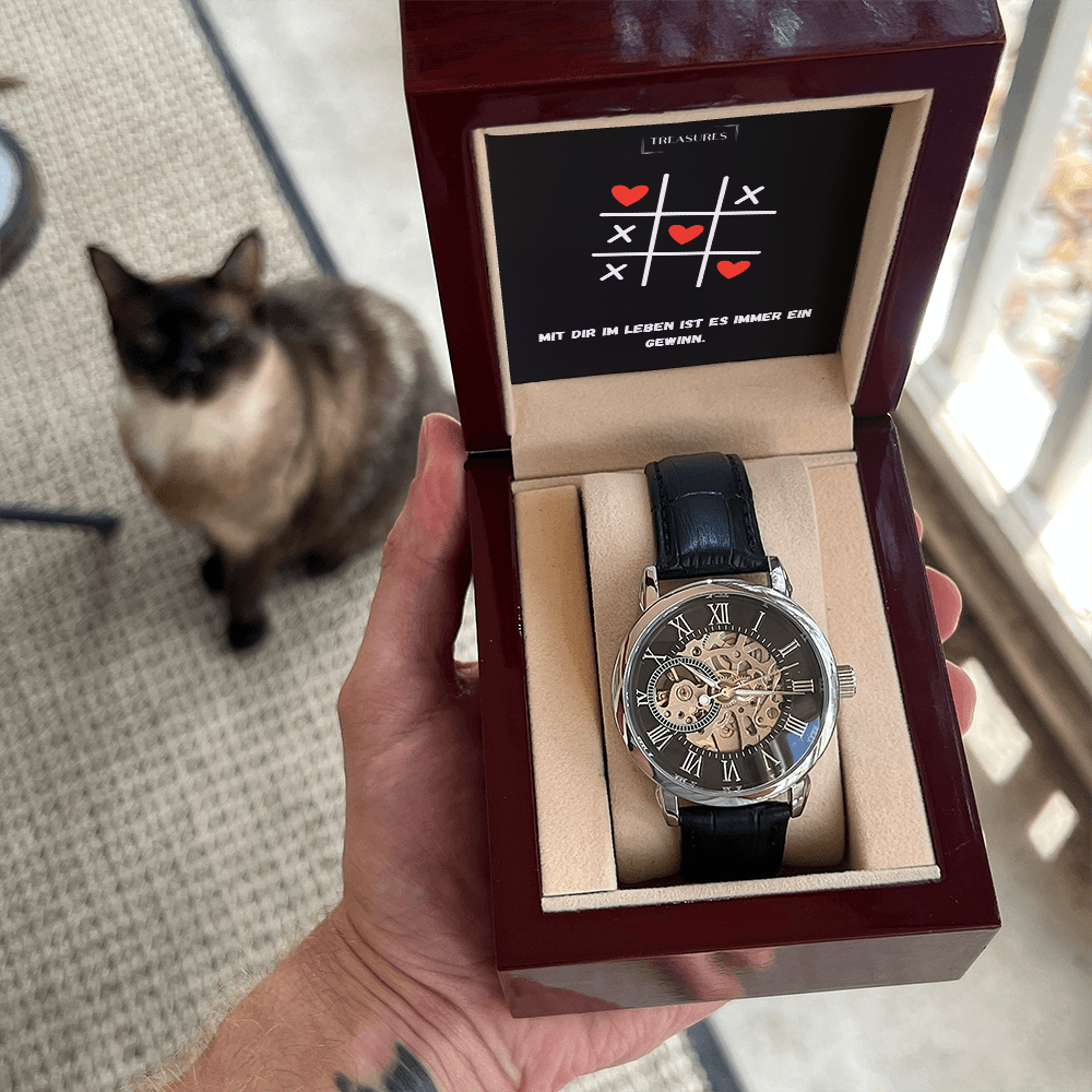 Mit Dir Gewonnen ⏱️ Timeless Elegance Skeleton Watch – Ein Liebesbeweis von ihr an ihn