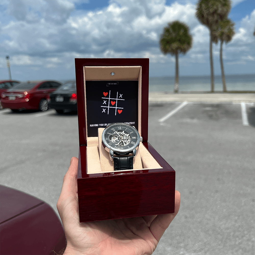 Won with you - Timeless Elegance Skeleton Watch – A token of love from her to him