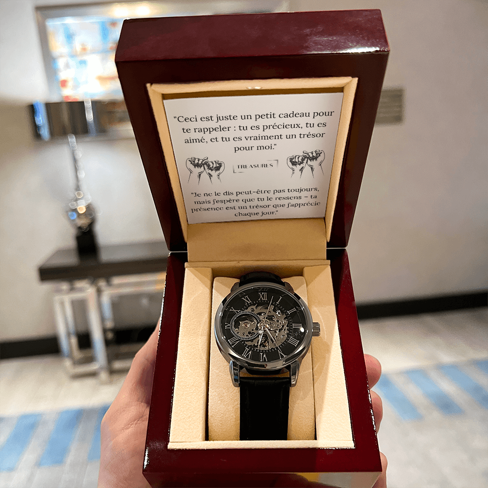 Timeless Elegance Skeleton Watch – un cadeau qui vient du cœur