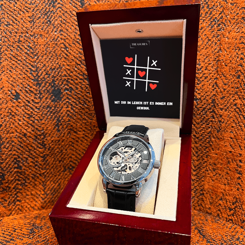 Mit Dir Gewonnen ⏱️ Timeless Elegance Skeleton Watch – Ein Liebesbeweis von ihr an ihn