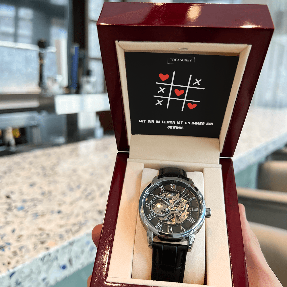 Mit Dir Gewonnen ⏱️ Timeless Elegance Skeleton Watch – Ein Liebesbeweis von ihr an ihn