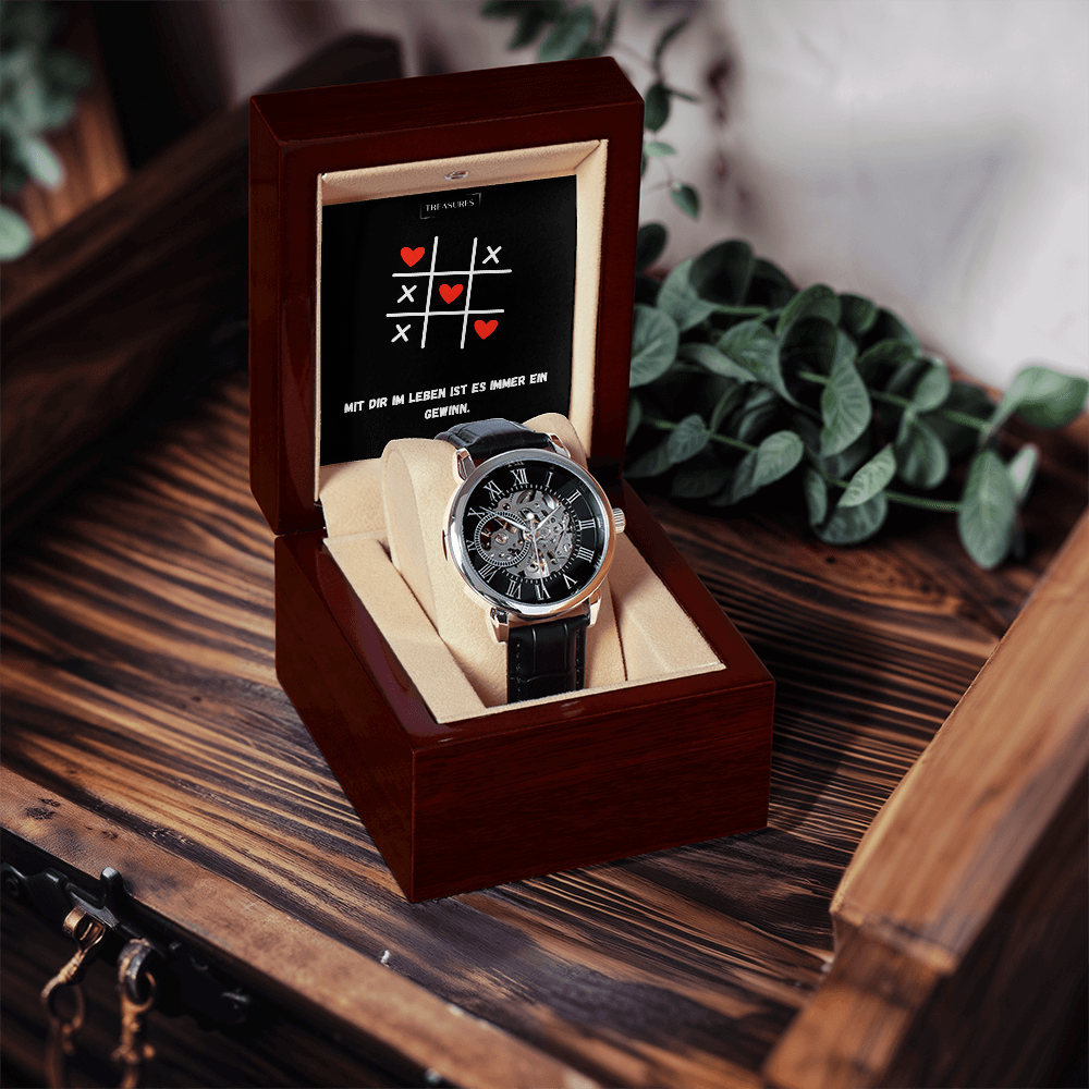 Mit Dir Gewonnen ⏱️ Timeless Elegance Skeleton Watch – Ein Liebesbeweis von ihr an ihn