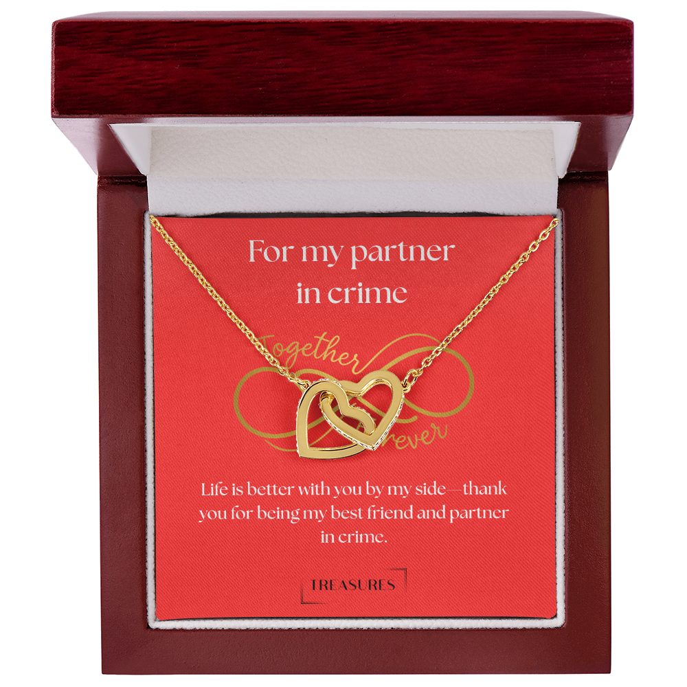Interlocking Hearts Necklace - Partner in Crime