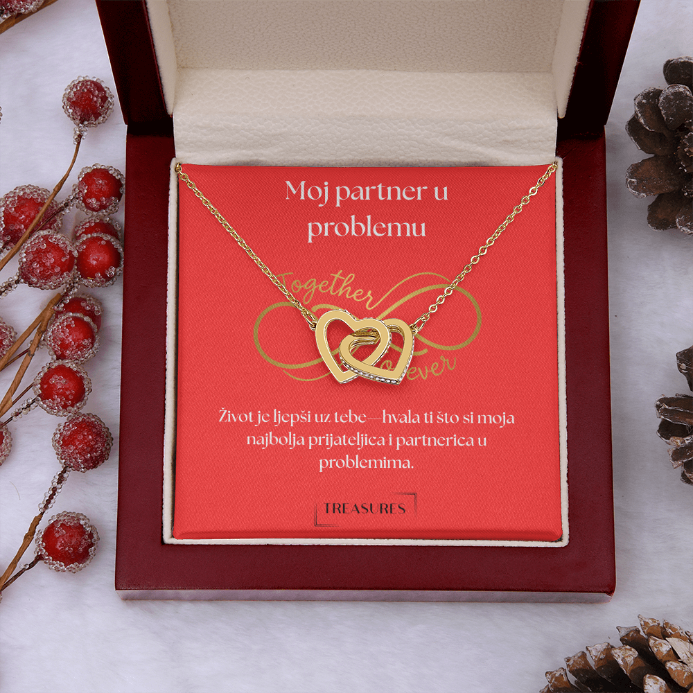 Ogrlica Isprepletena Srca  - Moj partner za probleme
