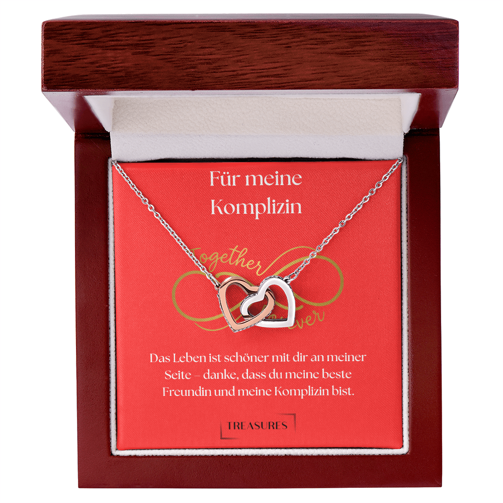 Interlocking Hearts Necklace - Für meine Komplizin