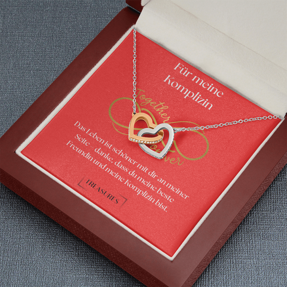 Interlocking Hearts Necklace - Für meine Komplizin