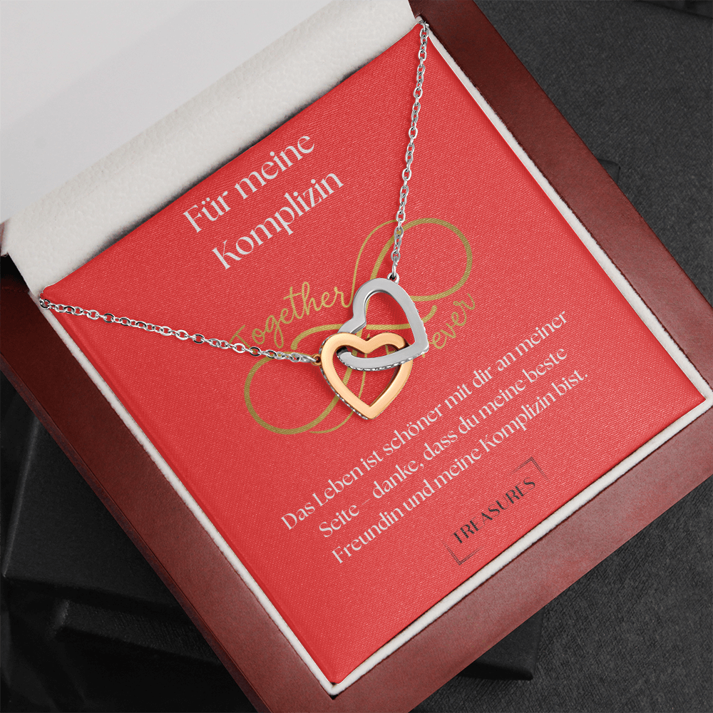 Interlocking Hearts Necklace - Für meine Komplizin