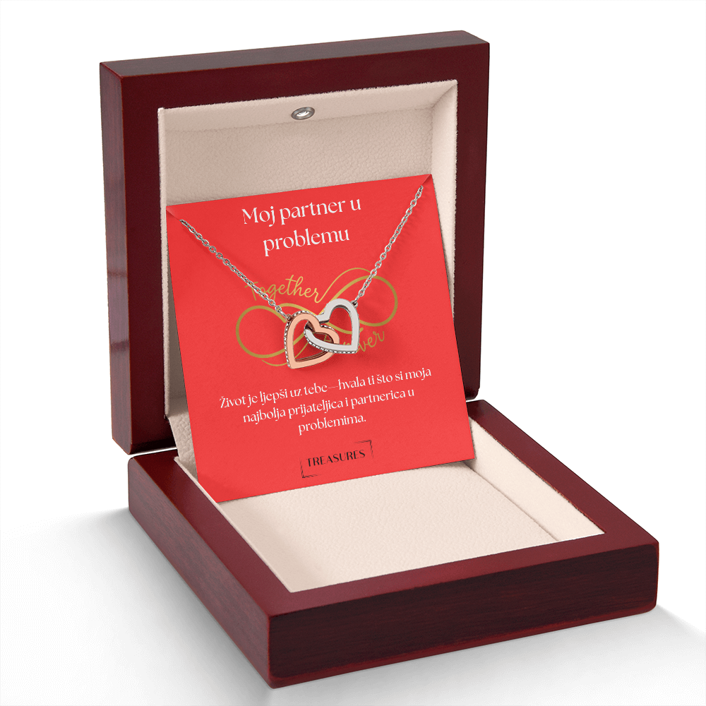 Ogrlica Isprepletena Srca  - Moj partner za probleme