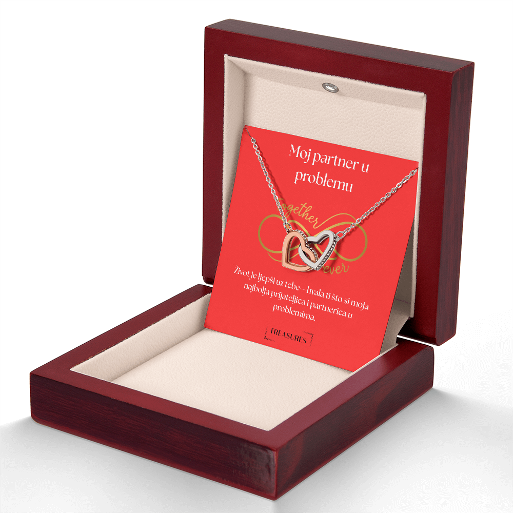 Ogrlica Isprepletena Srca  - Moj partner za probleme