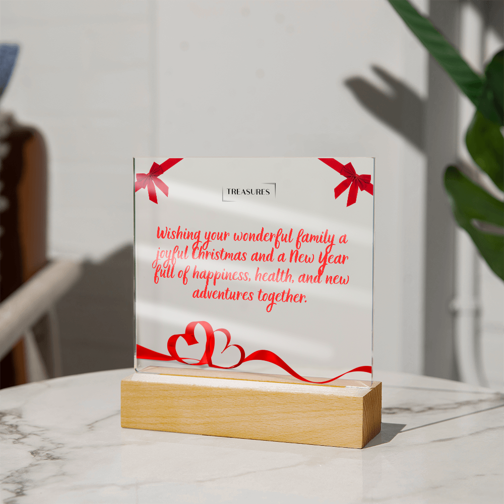 🎄 Printed Square Acrylic Plaque – A Memorable Christmas Welcome