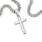 ✝️ Artisan cross necklace with Cuban link chain – A gift for real values