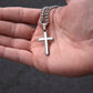 ✝️ Artisan cross necklace with Cuban link chain – A gift for real values