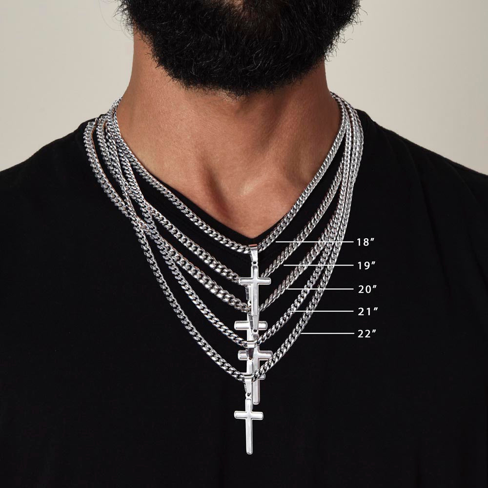 Artisan Kreuz Mit Cuban Link Kette
