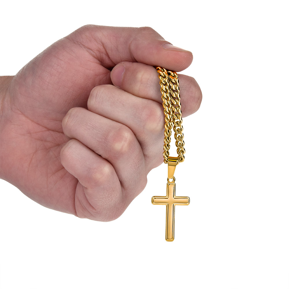 Artisan Kreuz Mit Cuban Link Kette