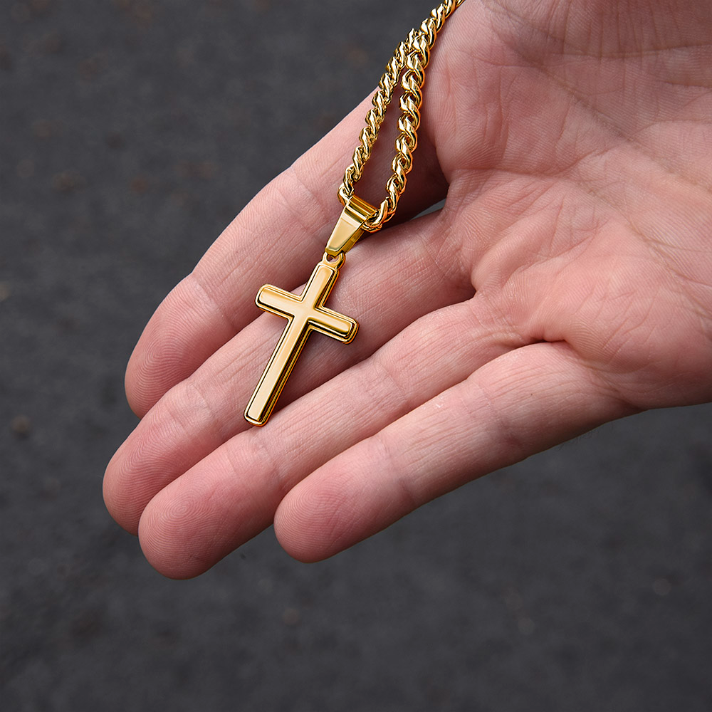 Artisan Kreuz Mit Cuban Link Kette