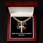 ✝️ Artisan cross necklace with Cuban link chain – A gift for real values
