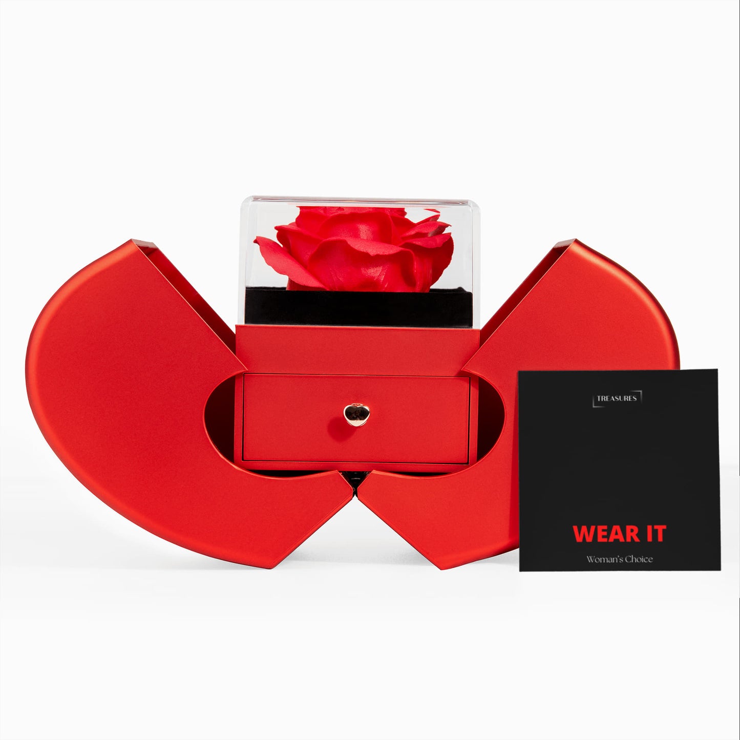 Forever Love Halskette mit roter Herz-Rosenbox