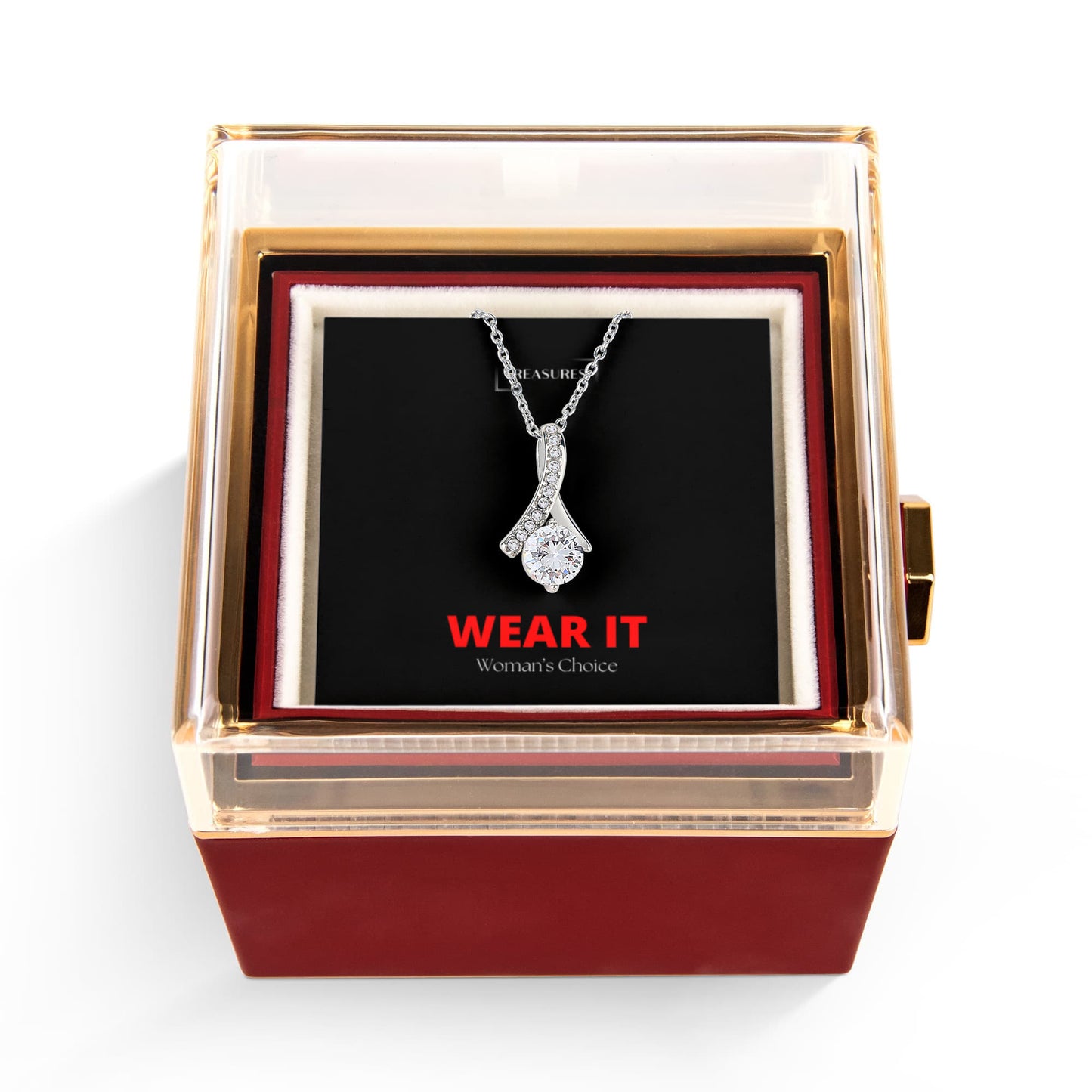 Alluring Beauty Halskette mit drehbarer Rosen-Box