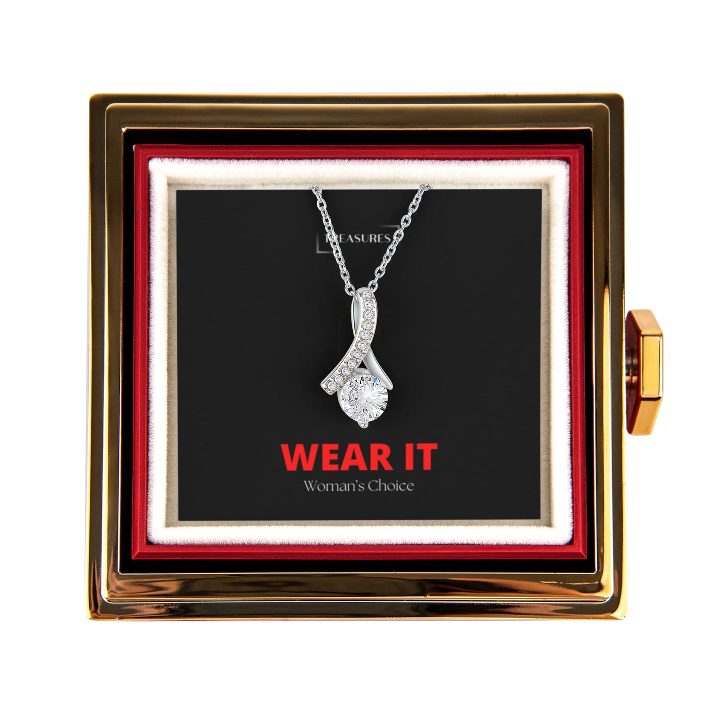 Alluring Beauty Halskette mit drehbarer Rosen-Box