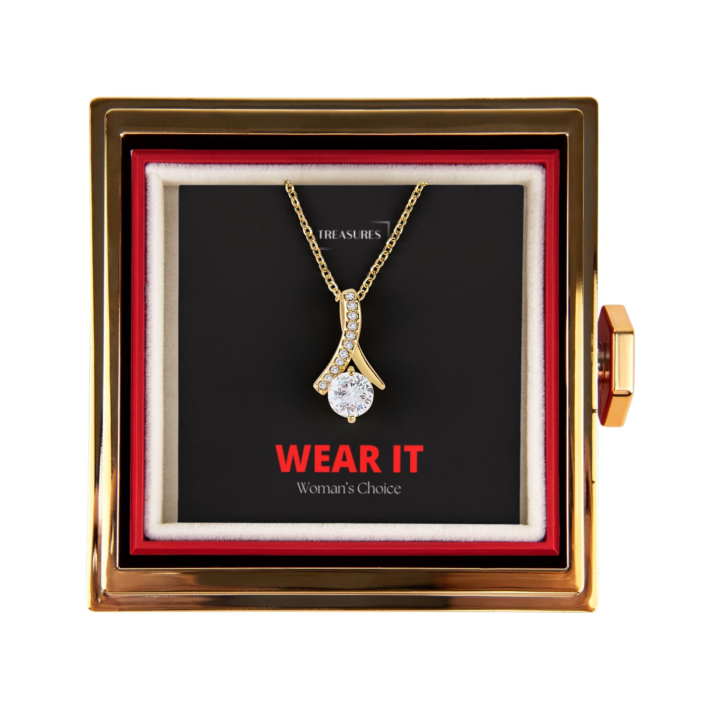 Alluring Beauty Halskette mit drehbarer Rosen-Box