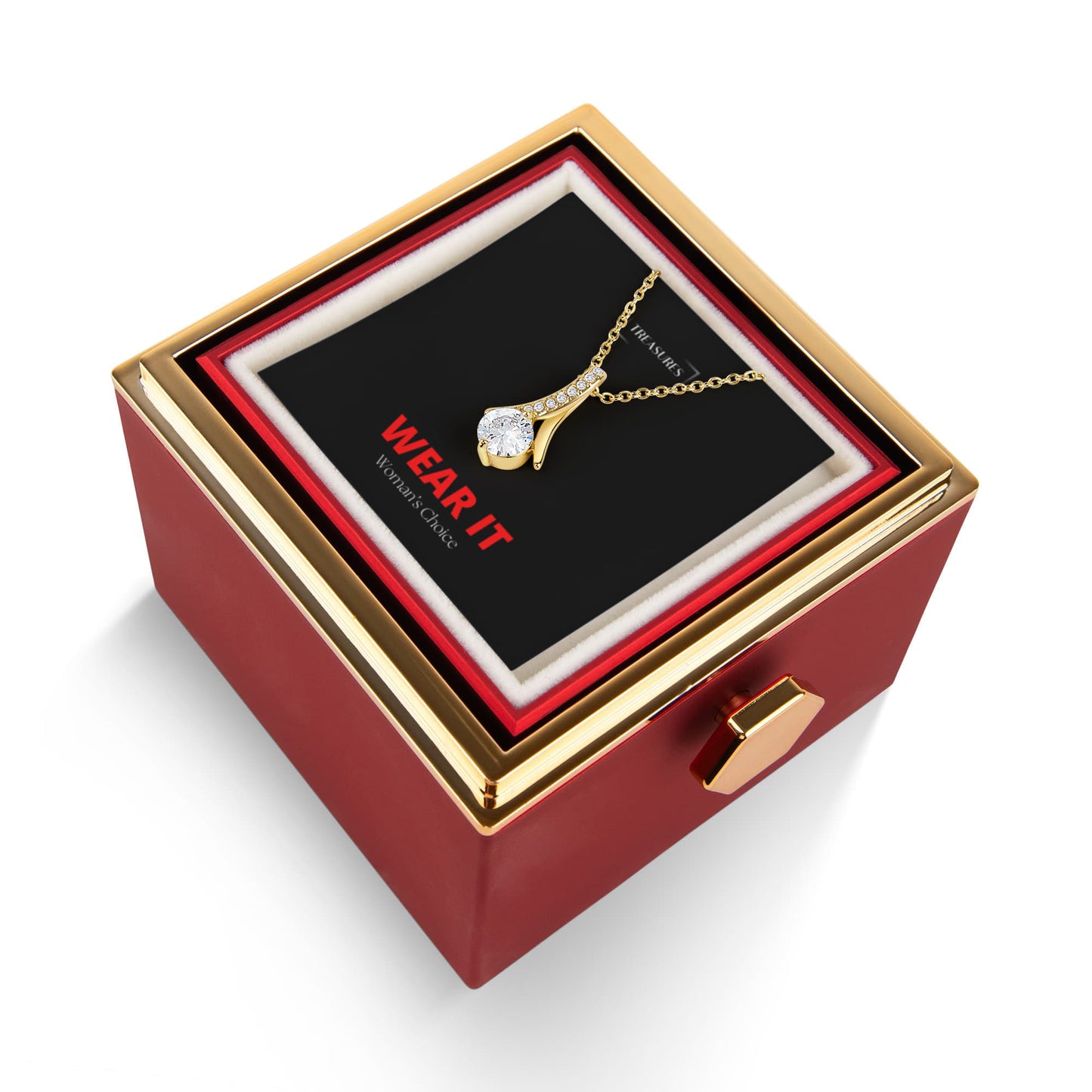 Alluring Beauty Halskette mit drehbarer Rosen-Box