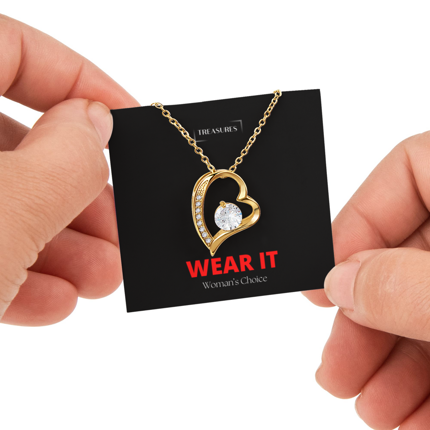 Forever Love Halskette mit drehbarer Rosen-Box